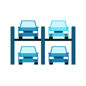 機械式駐車場の画像